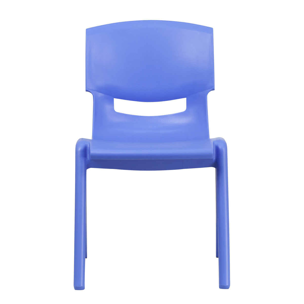 Blue |#| 4 Pack Blue Plastic Stack School Chair with 15.5"H Seat, 3rd-7th School Chair