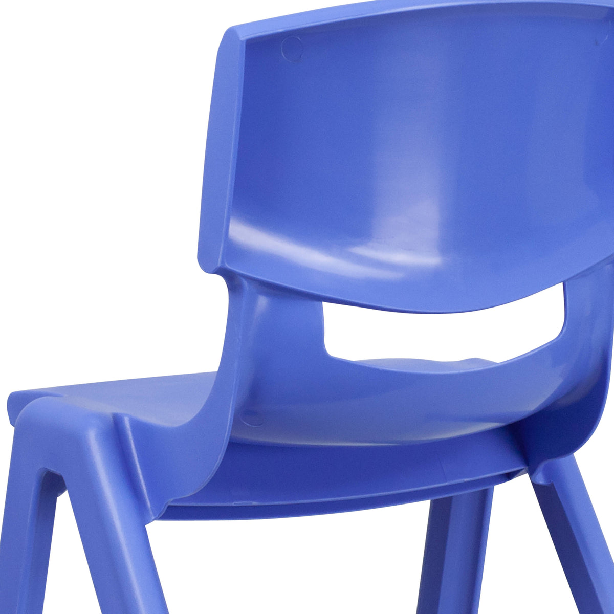 Blue |#| 4 Pack Blue Plastic Stack School Chair with 15.5"H Seat, 3rd-7th School Chair