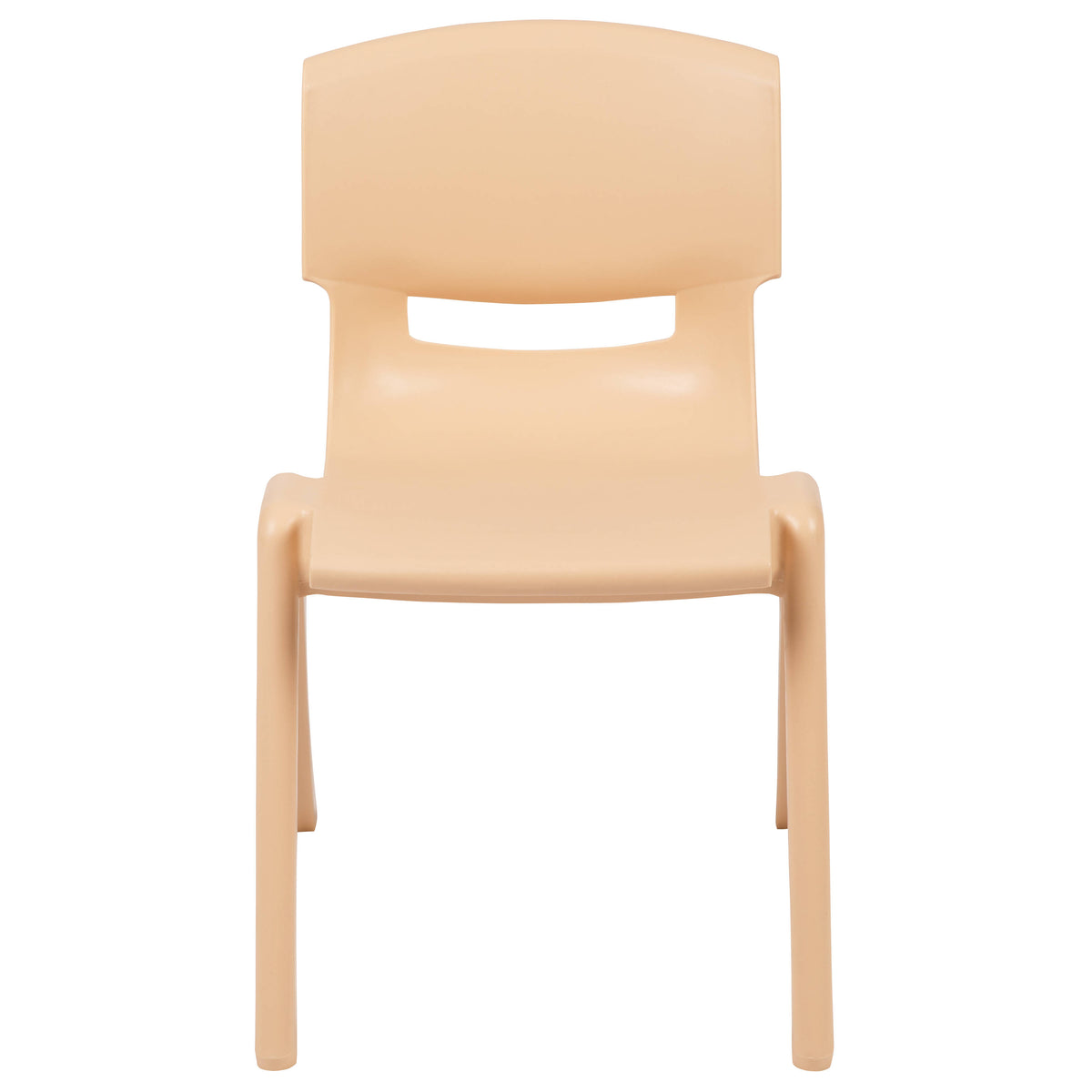 Natural |#| 4 Pack Natural Plastic Stack School Chair with 13.25"H Seat, K-2 School Chair