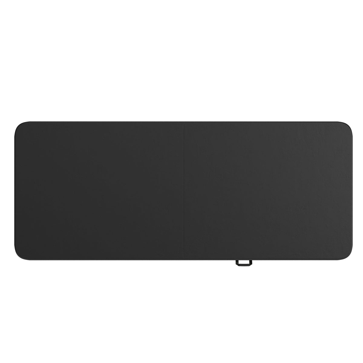 Black |#| 6-Foot Bi-Fold Granite Black Plastic Folding Table with Carrying Handle