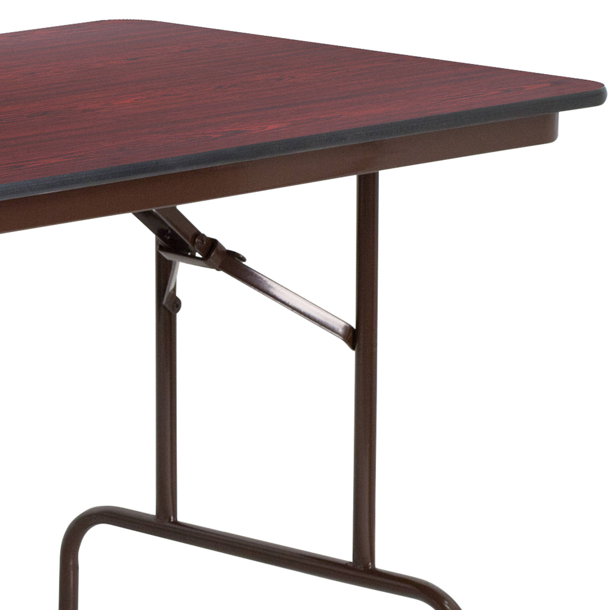 6-Foot High Pressure Mahogany Laminate Folding Banquet & Catering Table