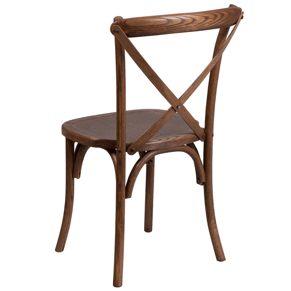 60" x 38" Antique Rustic Farm Table Set with 6 Cross Back Chairs and Cushions