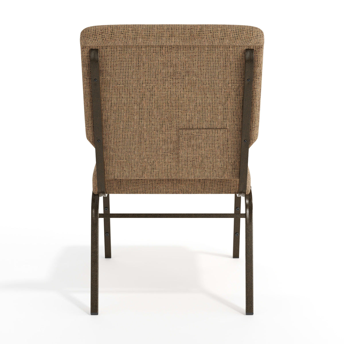 Mixed Tan Fabric/Gold Vein Frame |#| Mixed Tan Church Chair 20.5 in. Wide