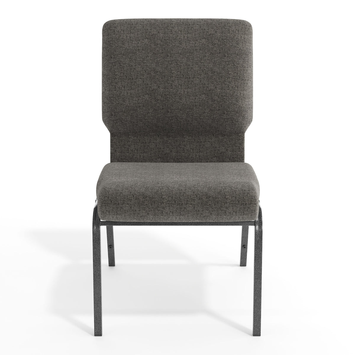 Charcoal Gray Fabric/Silver Vein Frame |#| Charcoal Gray Church Chair 20.5 in. Wide