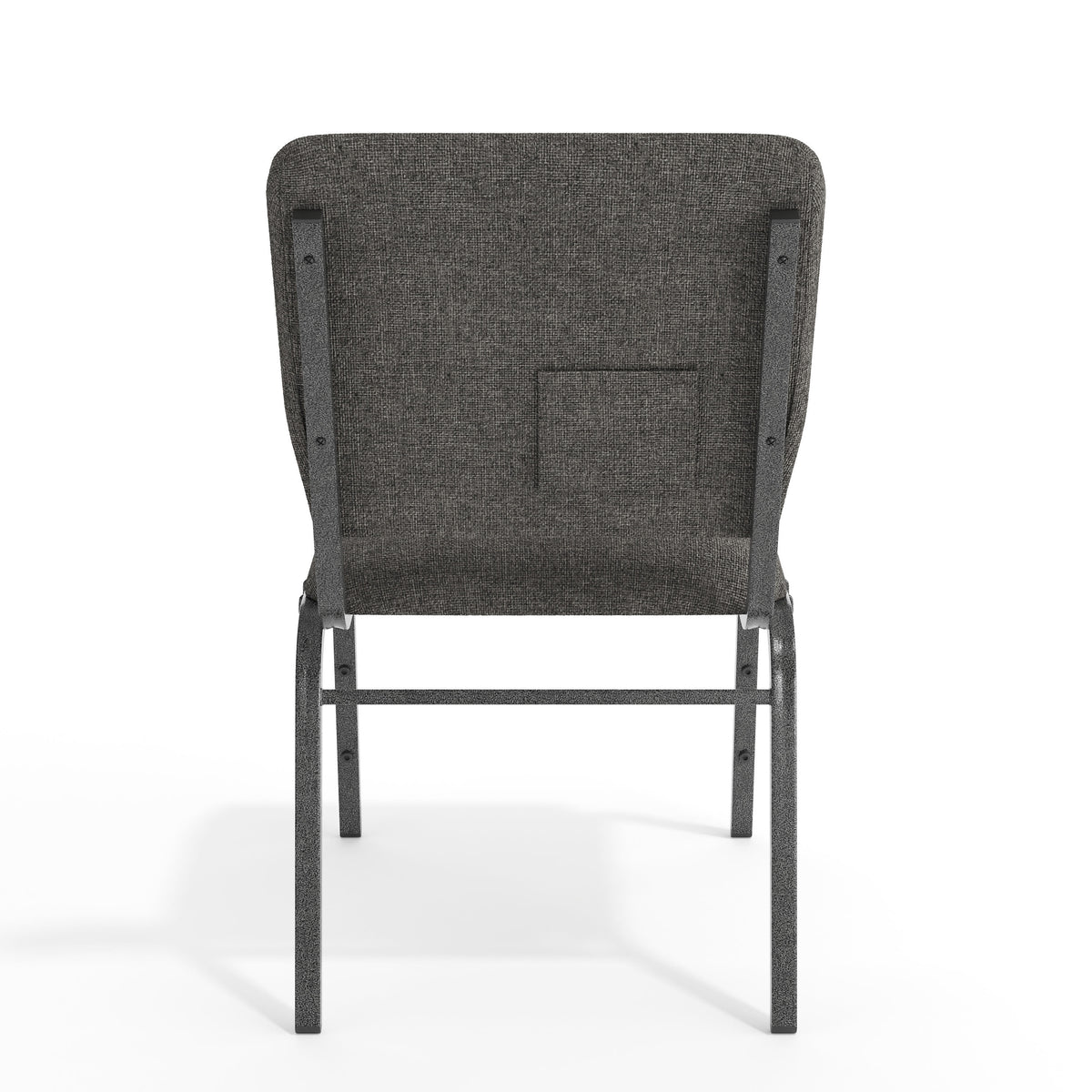 Charcoal Gray Fabric/Silver Vein Frame |#| Charcoal Gray Multipurpose Church Chairs - 18.5 in. Wide
