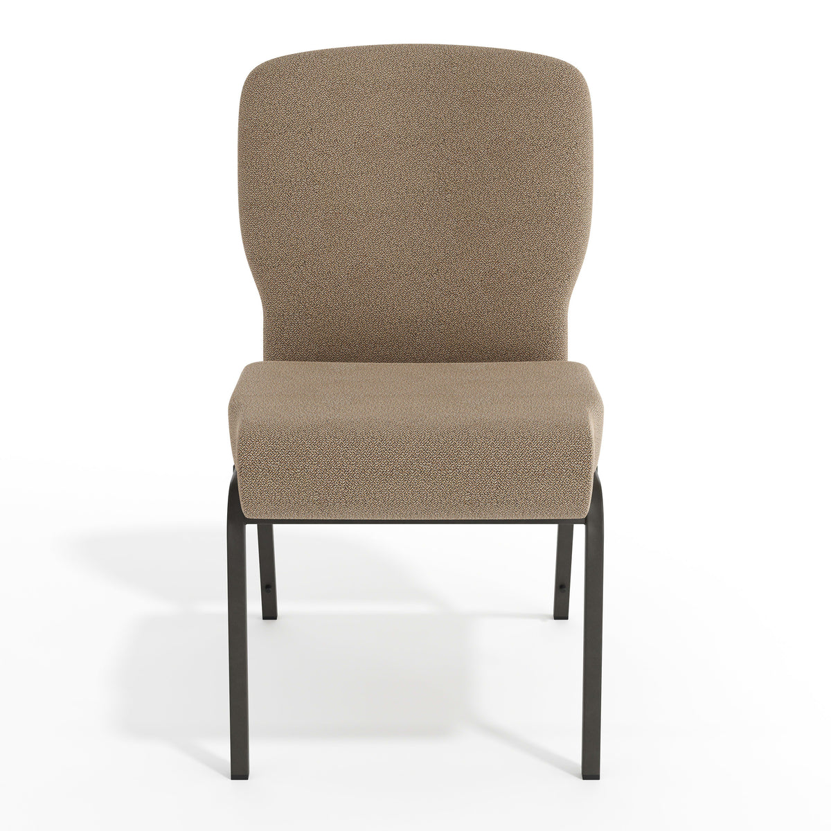 Tan Speckle Fabric/Black Textured Frame |#| Tan Speckle Church Chair - 20 in. Wide