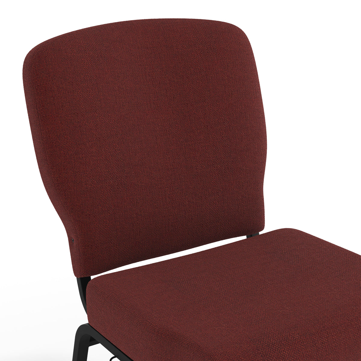 Maroon Fabric/Black Textured Frame |#| Signature Elite Maroon Church Chair - 20 in. Wide