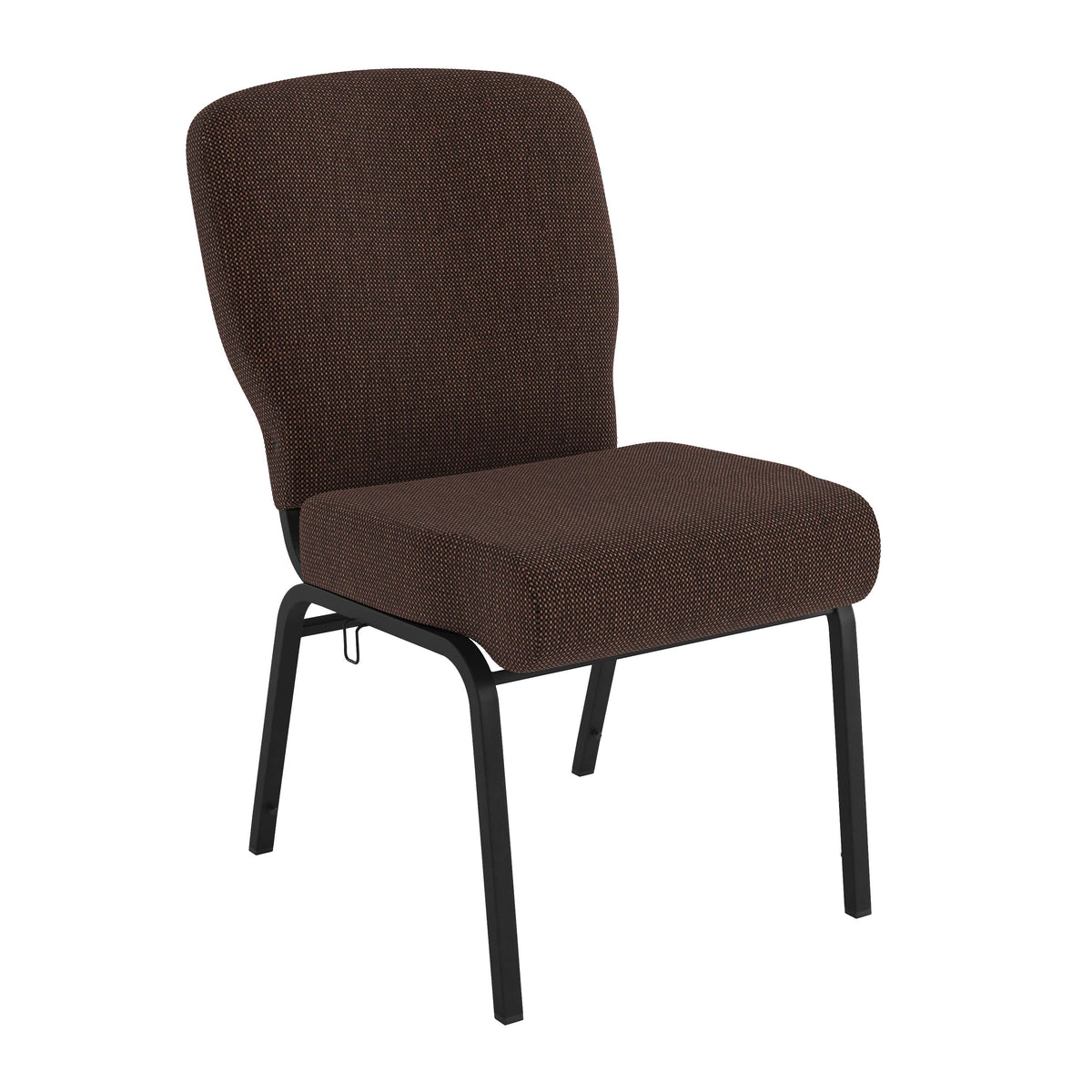 Java Fabric/Black Textured Frame |#| Signature Elite Java Church Chair - 20 in. Wide