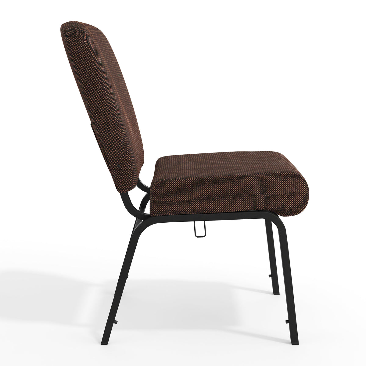 Java Fabric/Black Textured Frame |#| Signature Elite Java Church Chair - 20 in. Wide