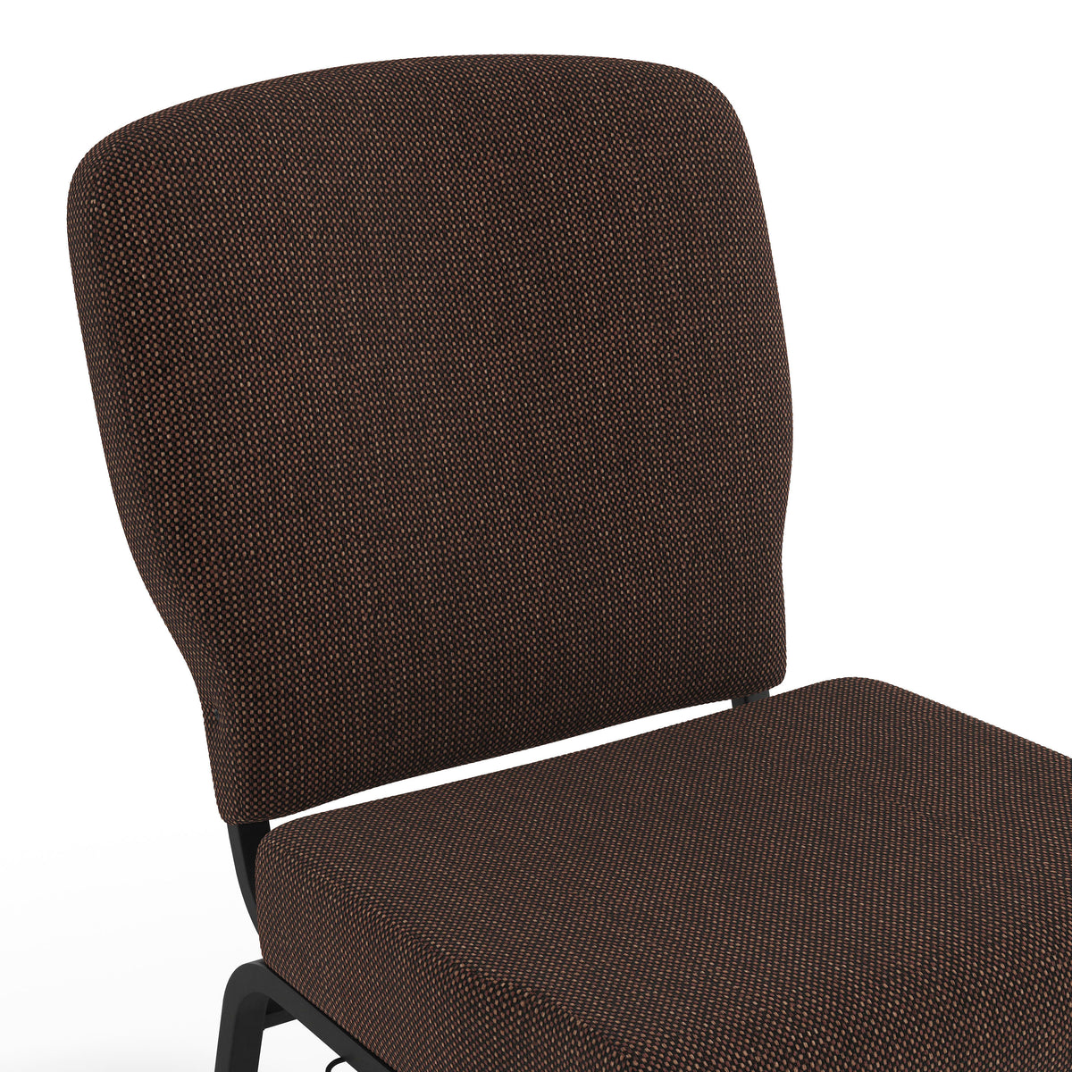 Java Fabric/Black Textured Frame |#| Signature Elite Java Church Chair - 20 in. Wide