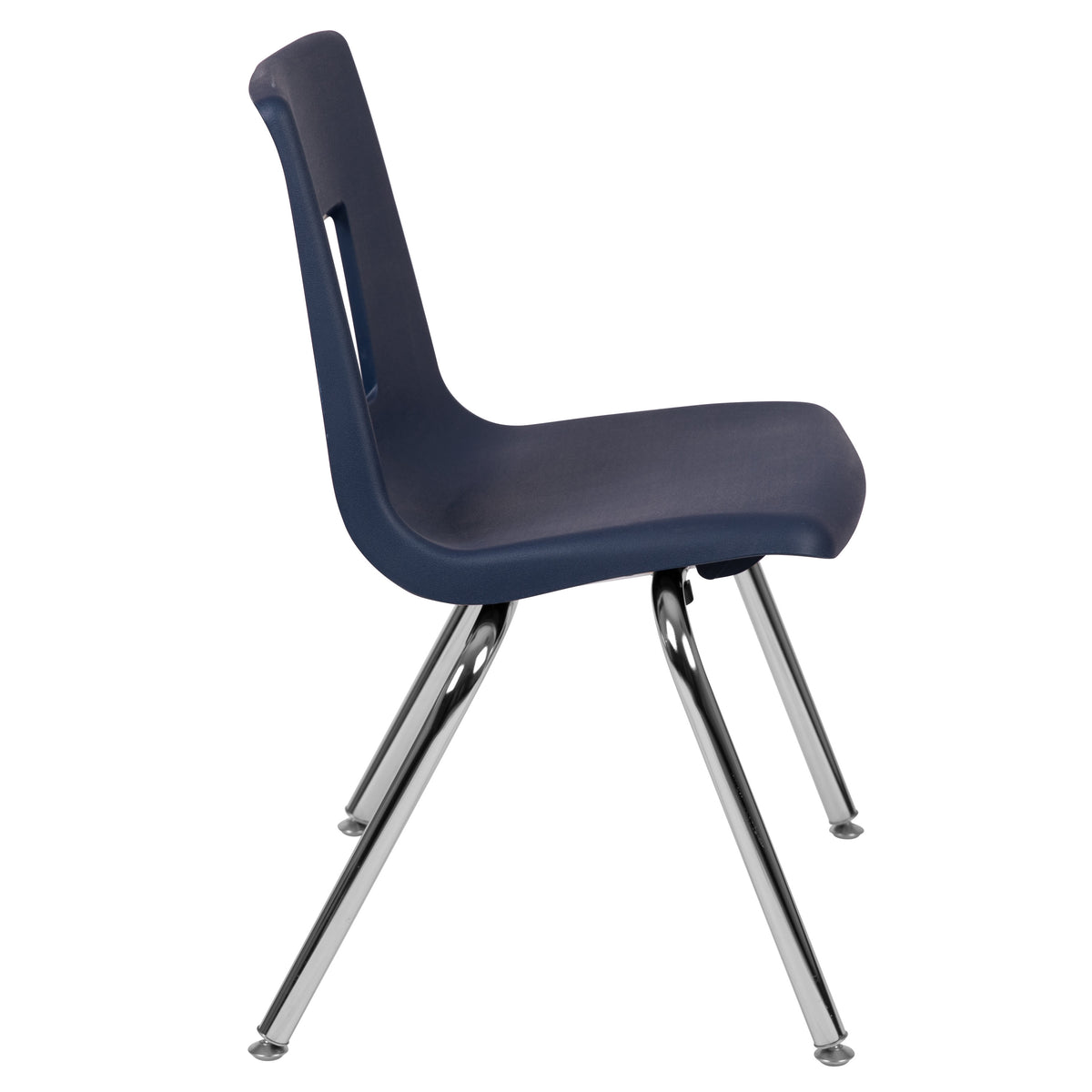 Navy |#| Navy Student Stack Chair 16"H Seat - School Classroom Chair for 3rd-7th Grade