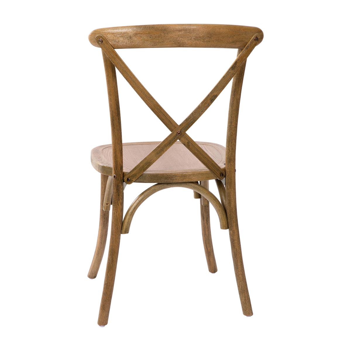 Dark Natural |#| Hand Scraped Dark Natural X-Back Chair