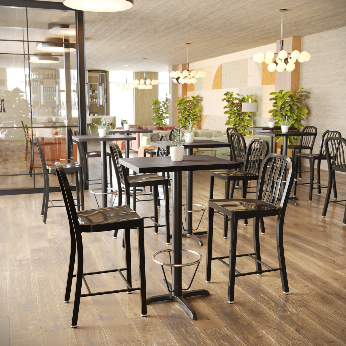 Dark Brown |#| 24x30 Commercial Solid Wood Tabletop with Support Bars for Indoor Use-Dark Brown