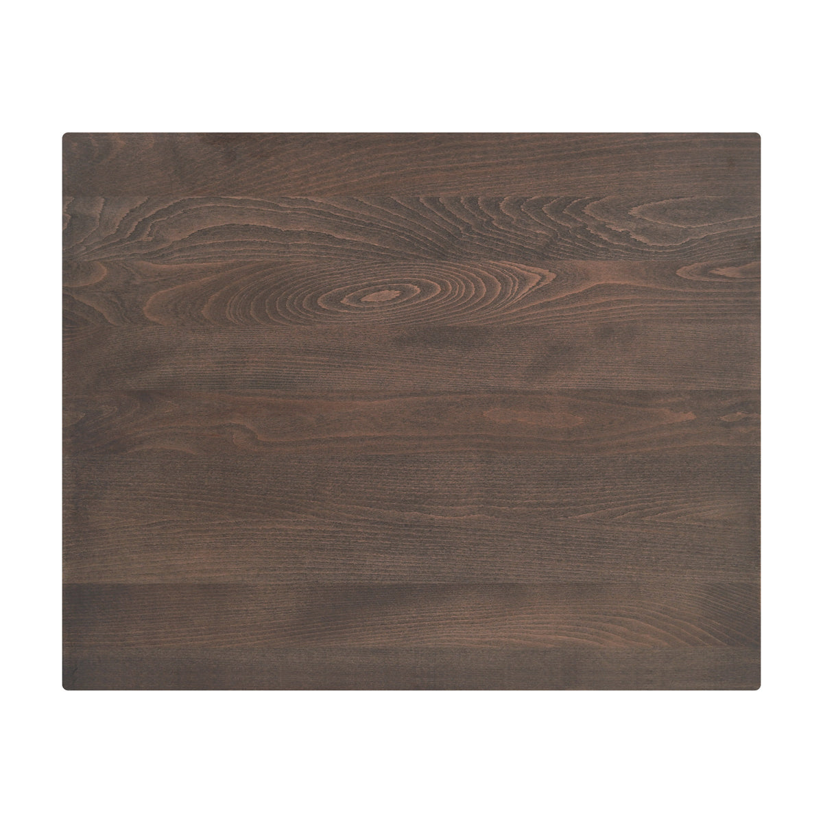 Dark Brown |#| 24x30 Commercial Solid Wood Tabletop with Support Bars for Indoor Use-Dark Brown