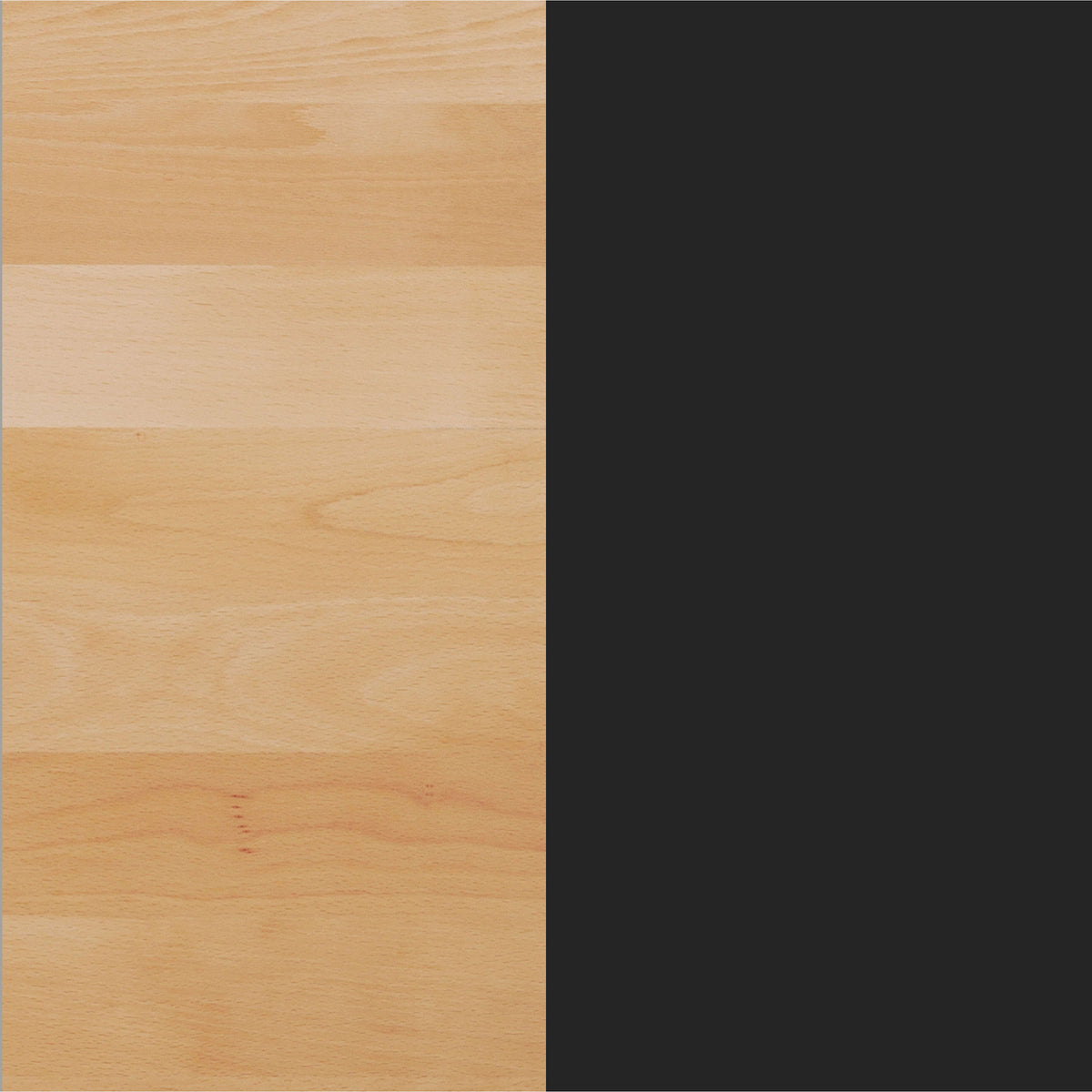 Natural Top/Black Base |#| Commercial 30x48 NAT Table-27x15 Dual Column Table Height Black Cast Iron Base