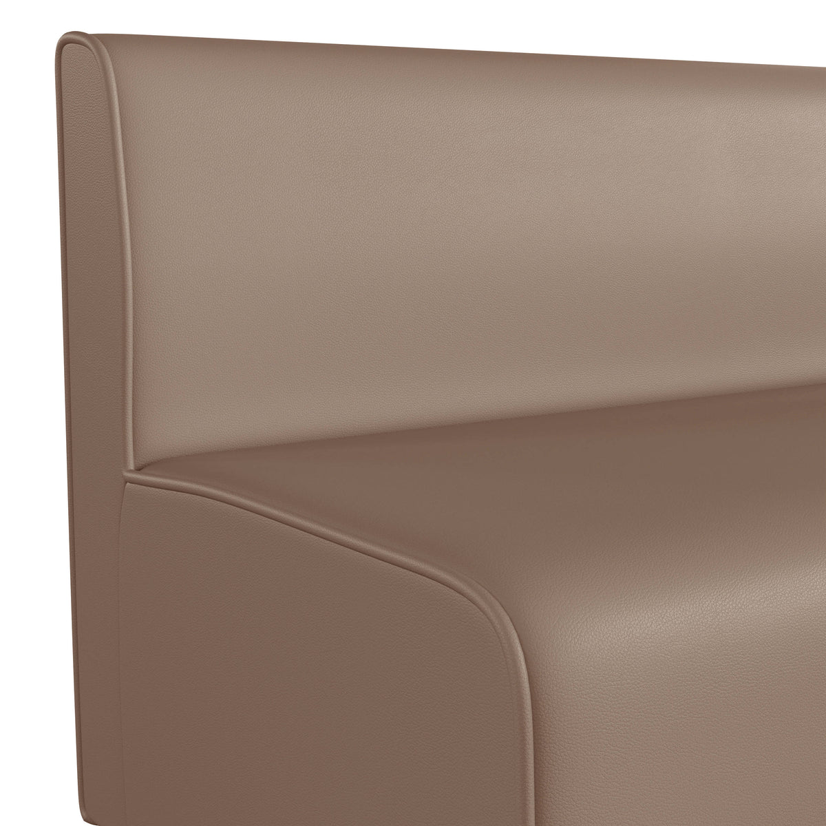 Commercial Grade Armless Modular 2-Seater Classroom Sofa - Neutral Vinyl