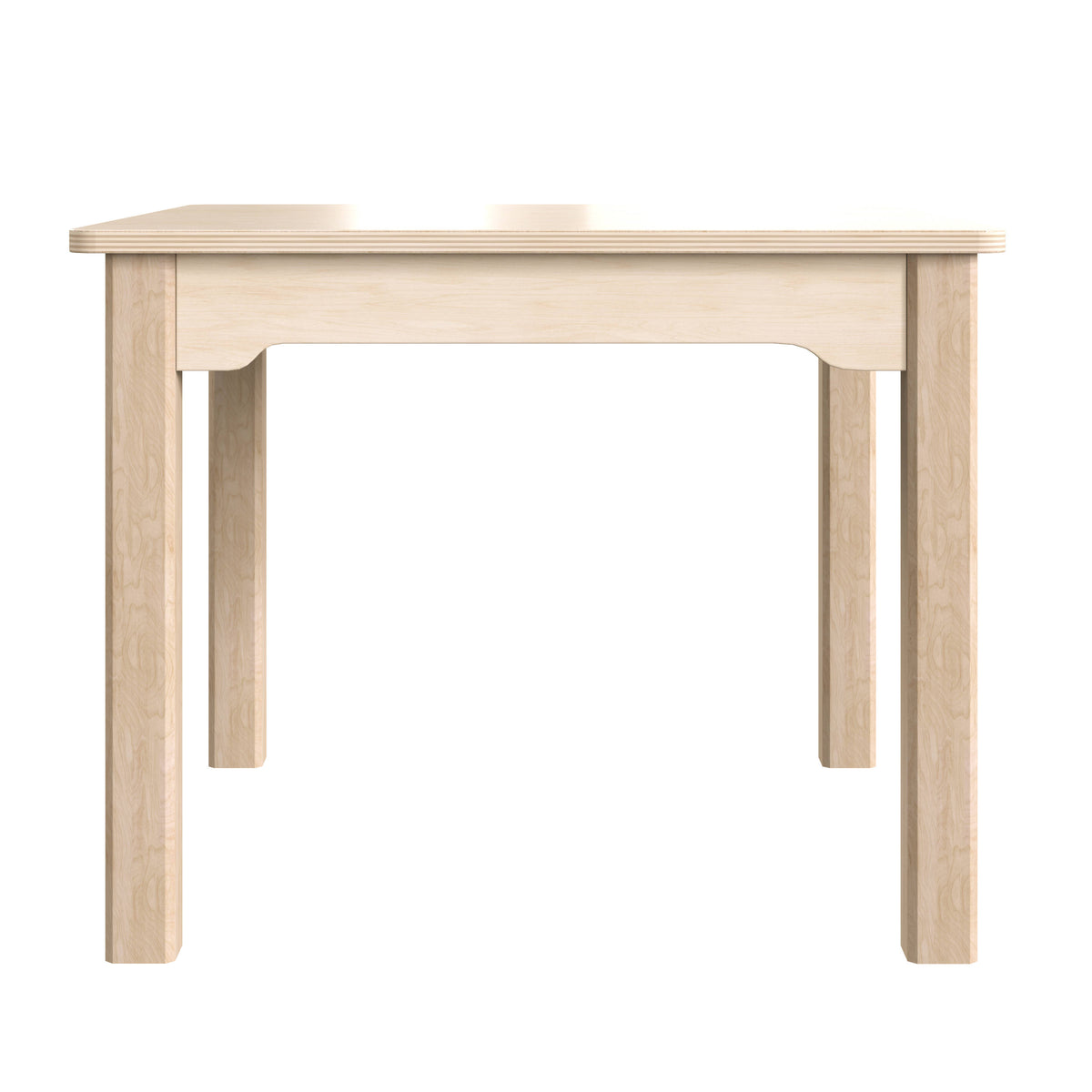 Commercial Grade 23.5" Square Wooden Preschool Classroom Activity Table - Beech