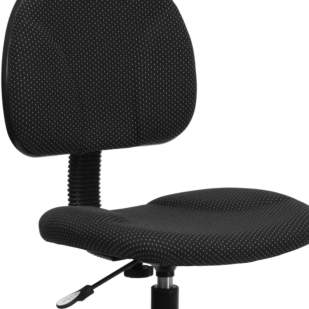 Black Patterned |#| Commercial Adjustable Height Drafting Chair-Adjustable Foot Ring in Black Fabric