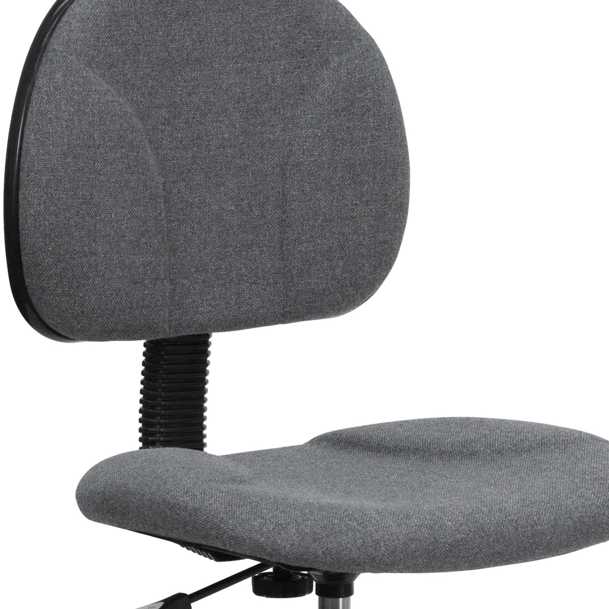 Gray |#| Commercial Adjustable Height Drafting Chair-Adjustable Foot Ring in Gray Fabric