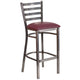 Burgundy Vinyl Seat/Clear Coated Metal Frame
