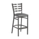Gray Vinyl Seat/Clear Coated Metal Frame