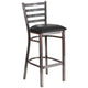 Black Vinyl Seat/Clear Coated Metal Frame