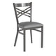 Gray Vinyl Seat/Clear Coated Metal Frame