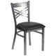 Black Vinyl Seat/Clear Coated Metal Frame