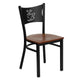 Cherry Wood Seat/Black Metal Frame