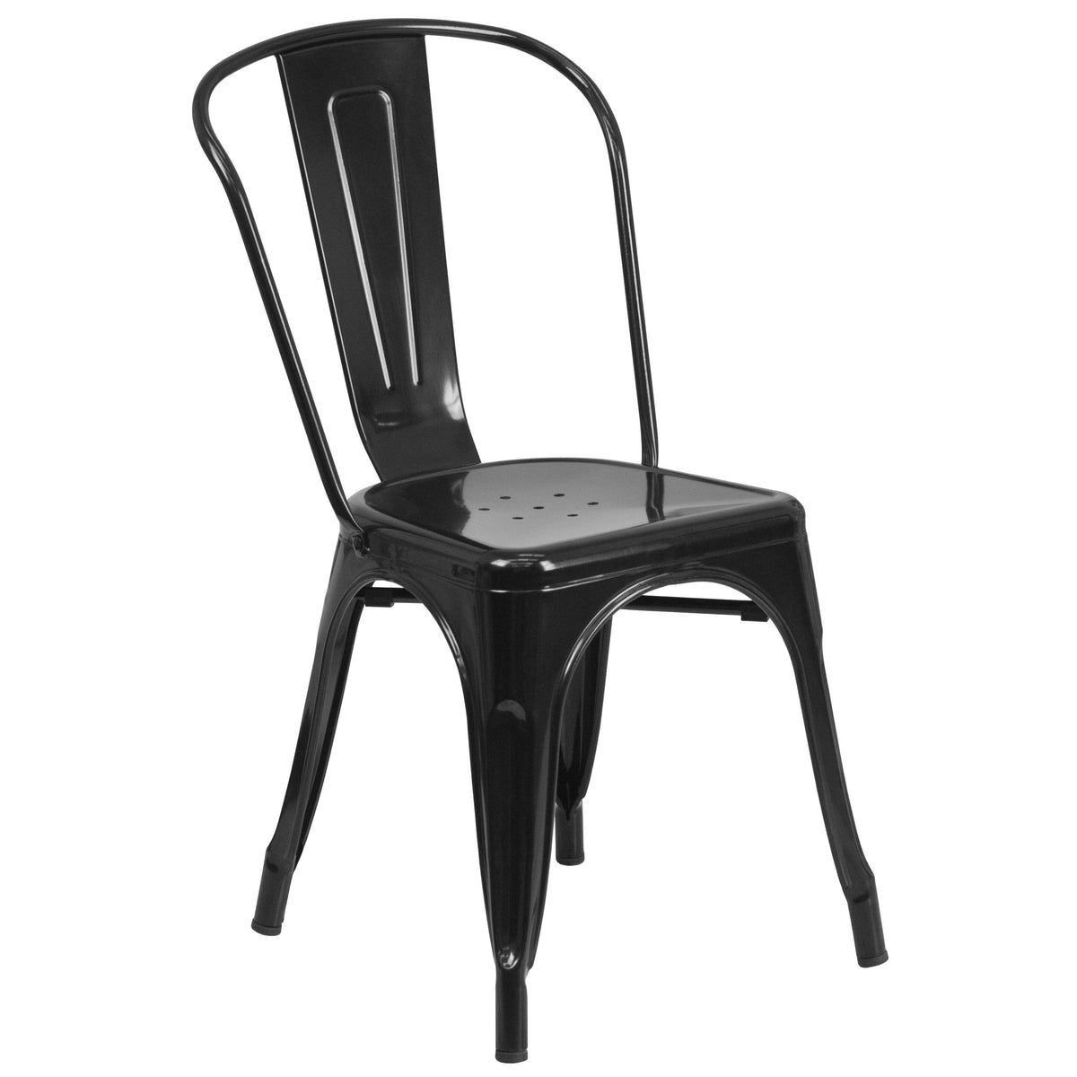 Black |#| 30" Round Black Metal Indoor-Outdoor Table Set with 2 Cafe Chairs