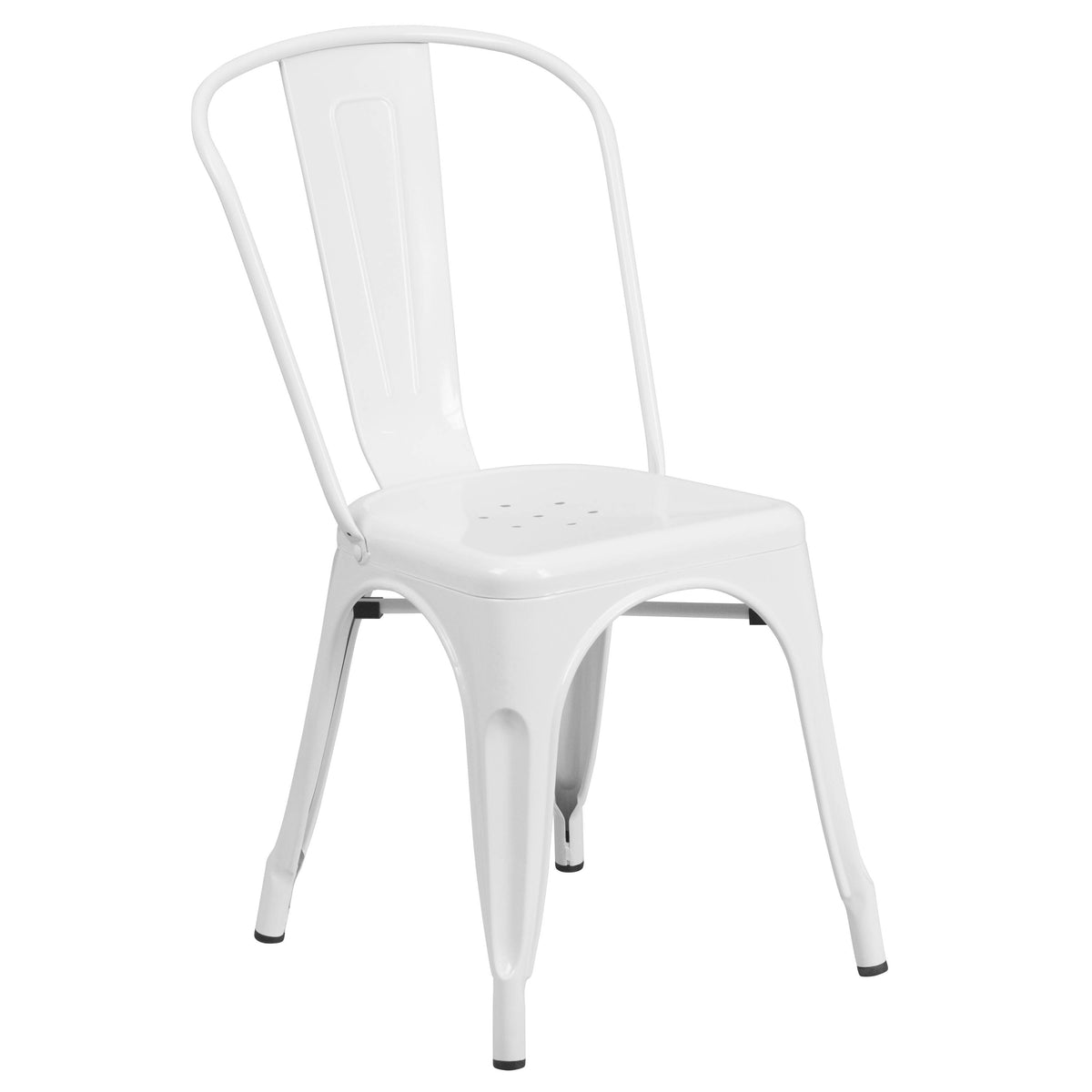 White |#| 30" Round White Metal Indoor-Outdoor Table Set with 2 Cafe Chairs