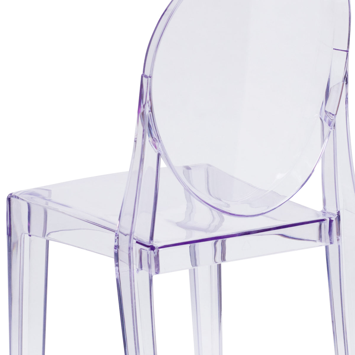 Ghost Side Chair in Transparent Crystal - Event or Accent Chair - Stack Chair