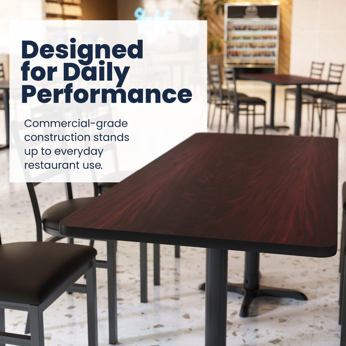 Black/Mahogany |#| Commercial Black or Mahogany Reversible Laminate Tabletop - 72" x 30"