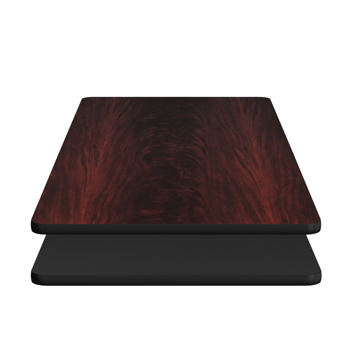 Black/Mahogany |#| Commercial Black or Mahogany Reversible Laminate Tabletop - 72" x 30"