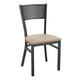 Antique White Wood Seat/Black Metal Frame