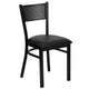 Black Vinyl Seat/Black Metal Frame