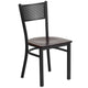 Walnut Wood Seat/Black Metal Frame