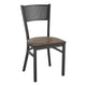 Antique Copper Wood Seat/Black Metal Frame
