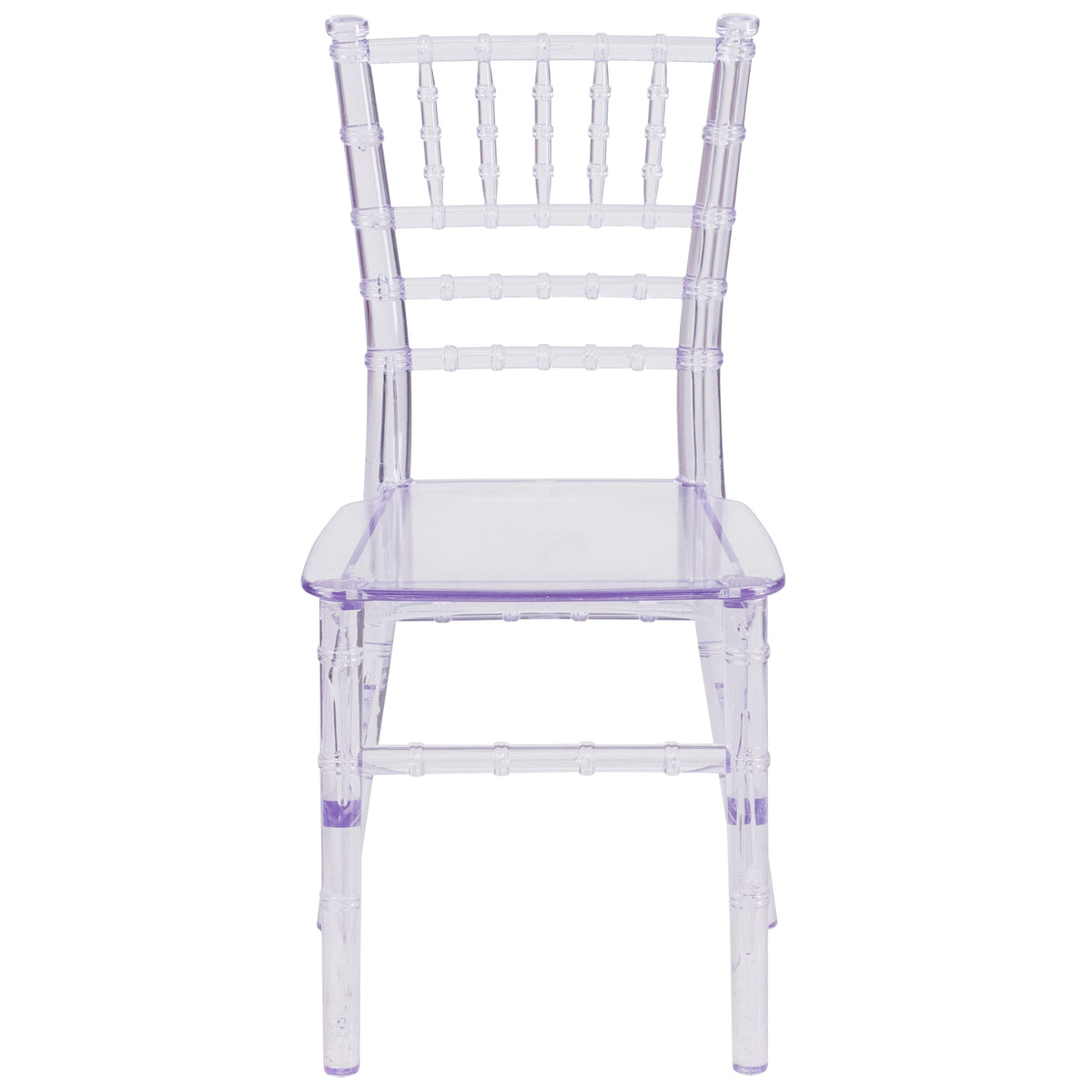 Clear |#| Child's Classic Resin Chiavari Chair for All Occasions in Transparent Crystal