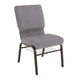 Gray Fabric/Gold Vein Frame