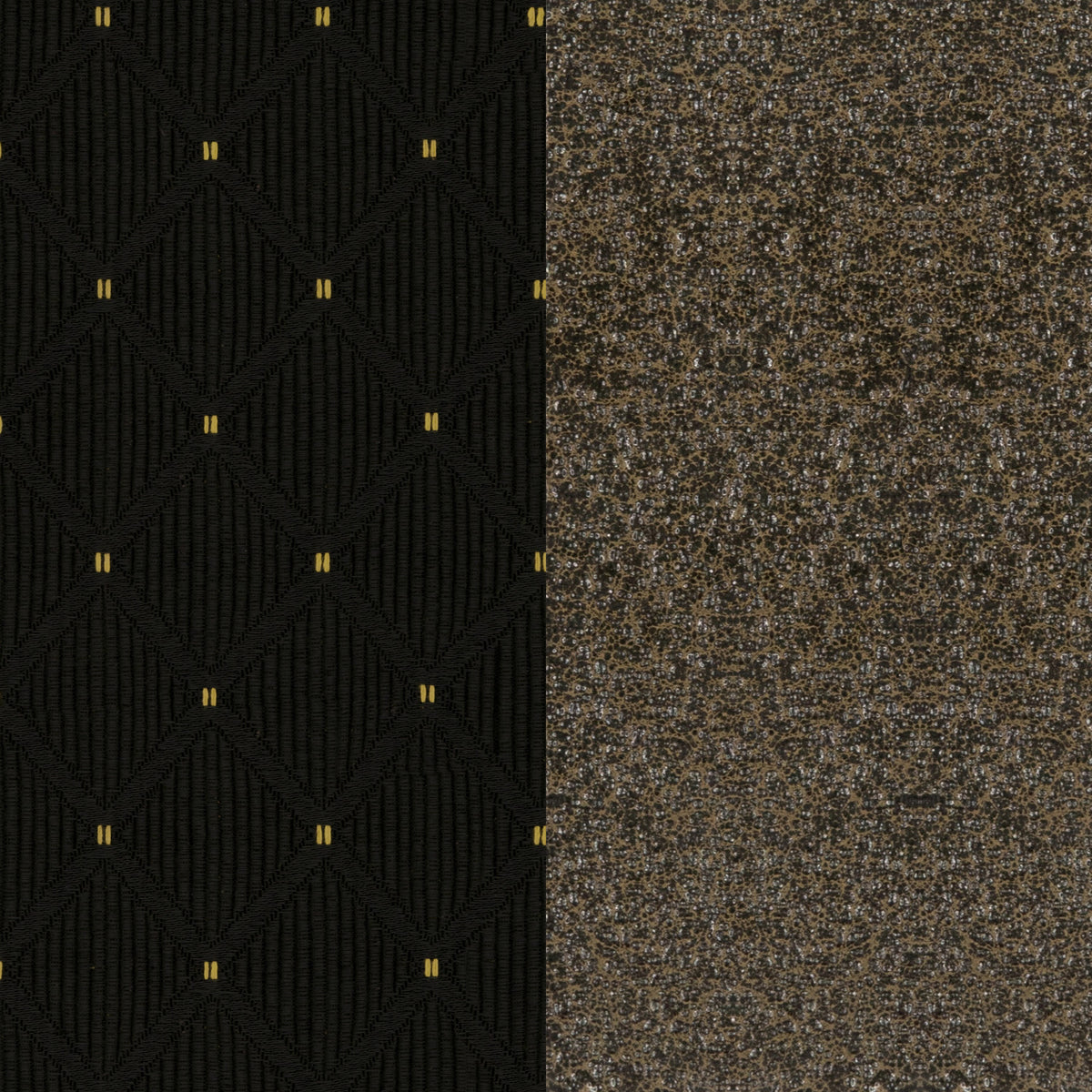 Black Dot Patterned Fabric/Gold Vein Frame |#| 18.5"W Stacking Church Chair in Black Dot Patterned Fabric - Gold Vein Frame