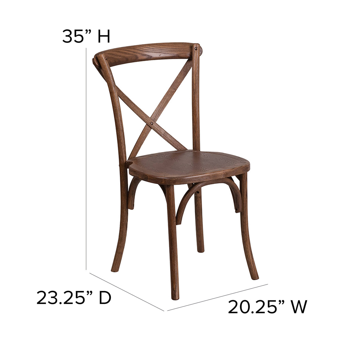 7' x 40" Rustic Folding Farm Table Set with 8 Cross Back Chairs and Cushions