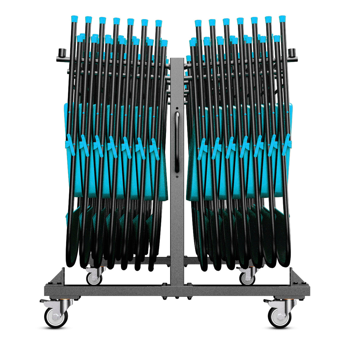 Commercial Grade Heavy Duty Mobile Chair and Table Dolly Cart in Black - Small
