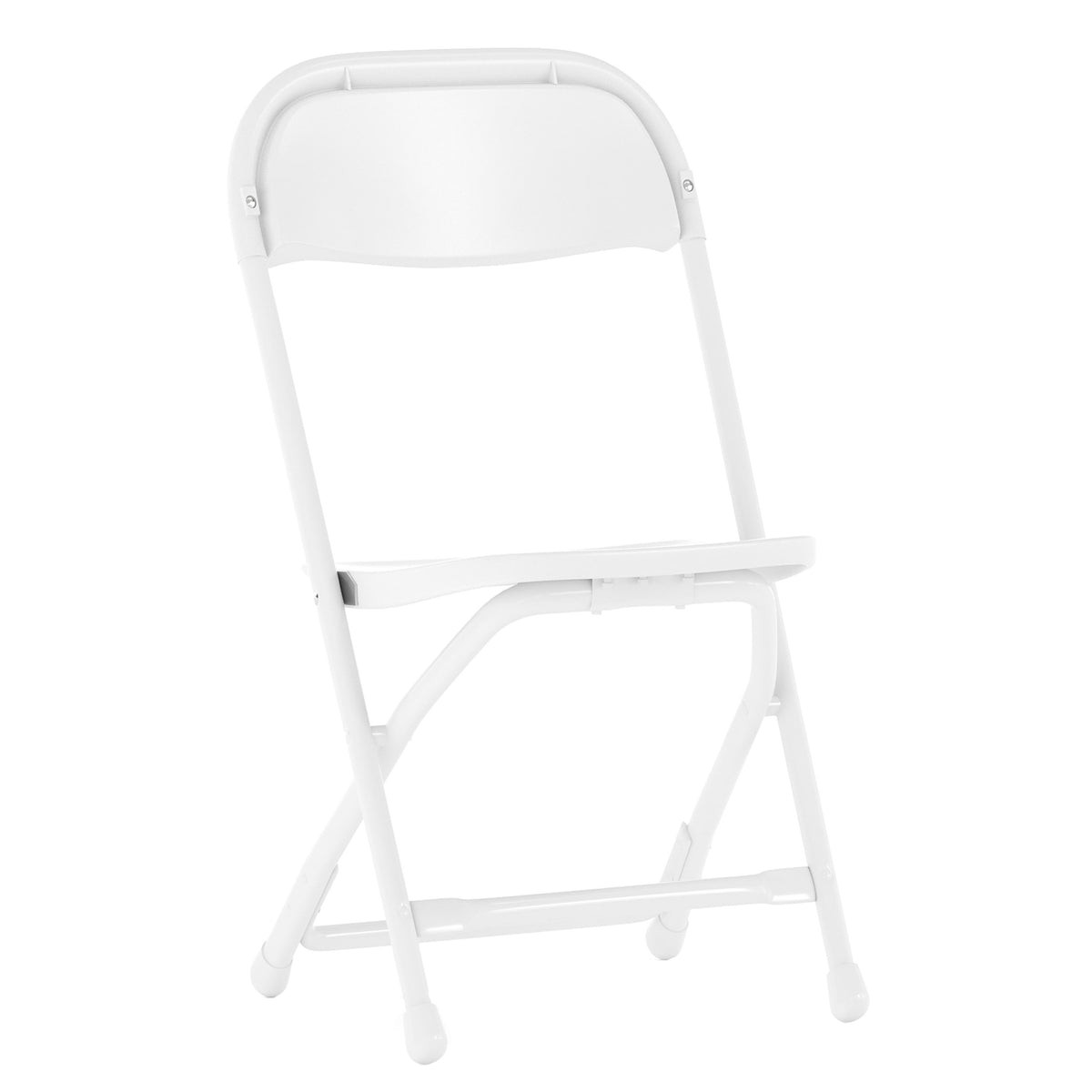 White |#| Kids White Plastic Folding Chair with Textured Seat - Preschool Seating