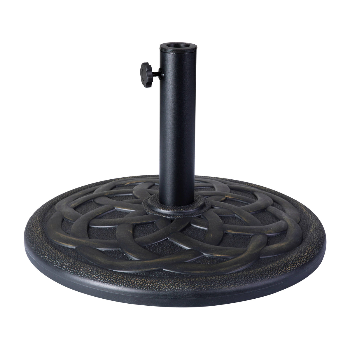 Bronze |#| Universal Bronze Cement Patio Umbrella Base - Weatherproof - 19.25" Diameter