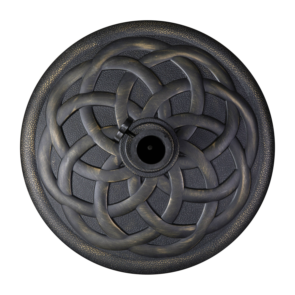 Bronze |#| Universal Bronze Cement Patio Umbrella Base - Weatherproof - 19.25" Diameter