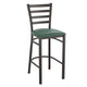 Green Vinyl Seat/Distressed Gold Metal Frame