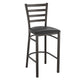 Black Vinyl Seat/Distressed Gold Metal Frame