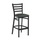 Green Vinyl Seat/Black Metal Frame