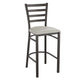 Gray Vinyl Seat/Distressed Gold Metal Frame